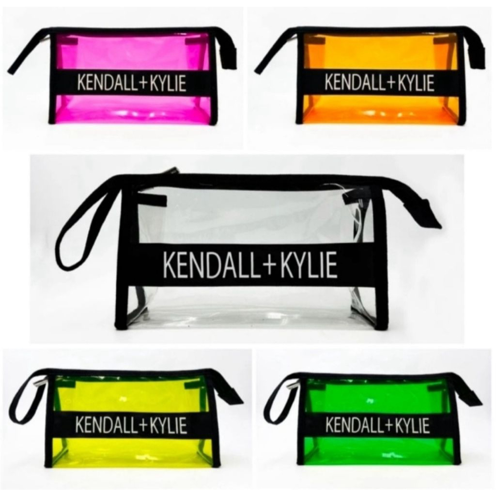 NWOT Kendall + Kylie Translucent Cosmetic Bag Makeup Pouch Bag Zipper Closure